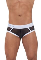 Черно-белые трусы-джоки Cult Jockstrap - 
