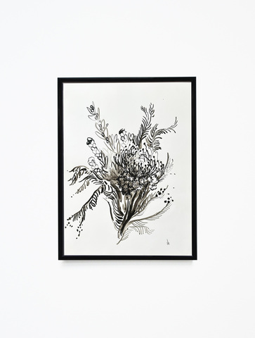 Графика 'Букет с Протеей'