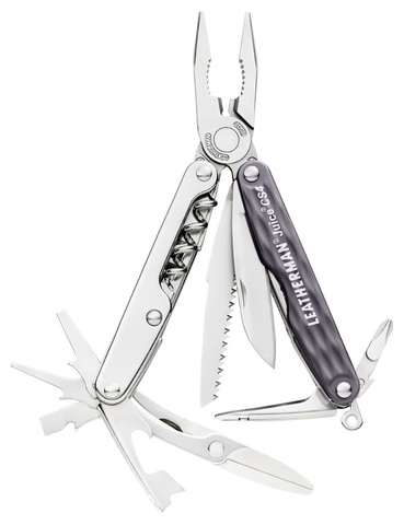 Мультитул Leatherman Juice Cs4, 15 функций, серый гранит (подарочная упаковка)
