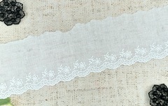 Шитье хлопок, ш. 8,5 см, белый