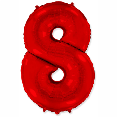 Цифра «8» красная