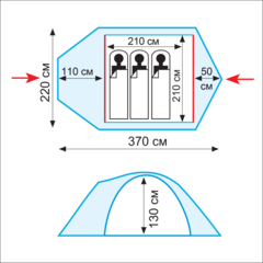 Туристическая палатка Tramp Lair 3 (V2) (3 местная)