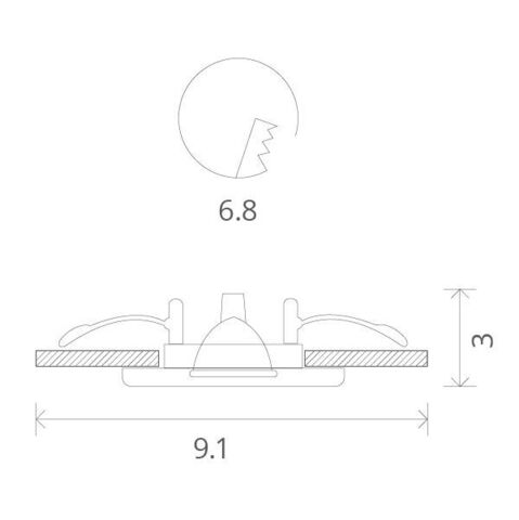 Встраиваемый светильник Arte Lamp AQUA A2024PL-1CC