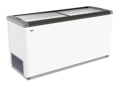 ЛАРЬ МОРОЗИЛЬНЫЙ GELLAR FG 600 С ПРЯМОЕ СТЕКЛО СЕРЫЙ