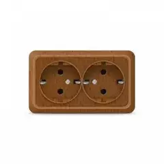UNIVersal Олимп Бук Розетка 2-местная с заземляющими контактами 7946758