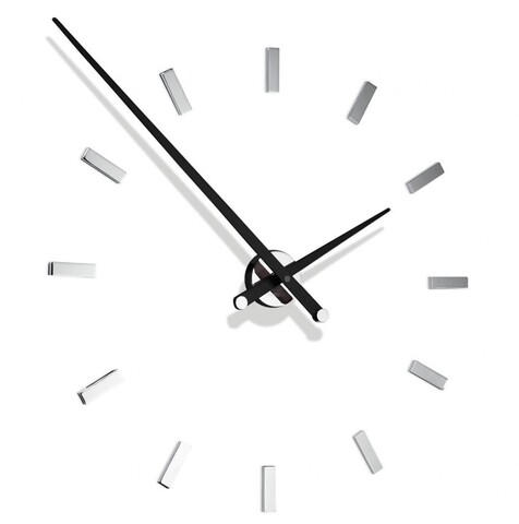 Часы Nomon Tacon 12 L, black. (основа - хромированная сталь/стрелки - черный лак)  D=100см