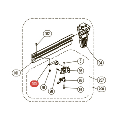 Запчасть №208 для Hybest GSR40A. Магазин в сборе
