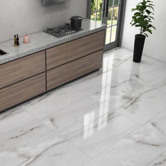 Глазурованный керамогранит Arcadia Ceramica Onyx Line Grey 60x120 см 1.44 м² глянцевый цвет светло-серый