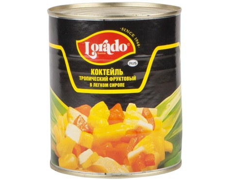 Коктейль тропич. в лег.сиропе ж/б 850 мл