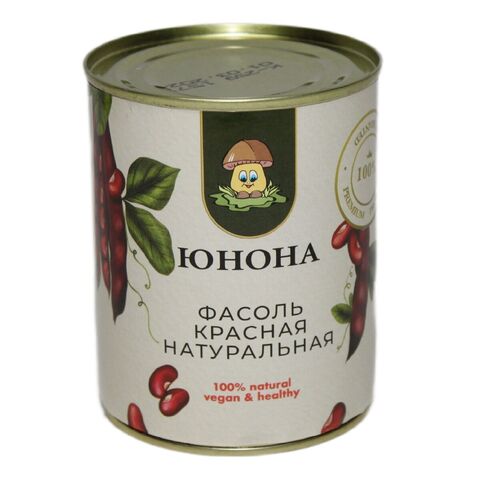 Фасоль красная натуральная 420г ж/б Юнона