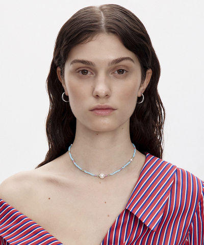 Чокер Pearl Touch Silver-Blue