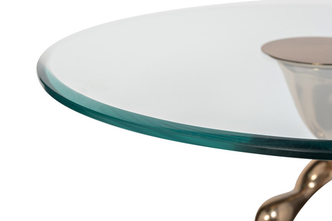 Стол журнальный Garda Decor Flow золотой