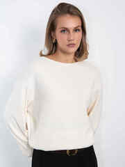 Джемпер с открытой спиной Luna (сливочный)