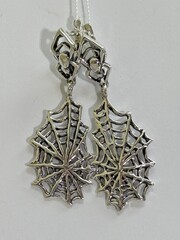 Паутина (серебряное серьги)