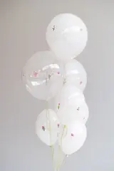 Сет гелиевых шаров с уникальной росписью Цветочное поле