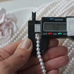 Жемчуг натуральный речной, приплюснутый, 4,5-5 мм, 1 нить, Ж006