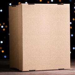 Коробка самосборная одиночная Прямоугольник, 25,6*31*16 см, Крафт, 1 шт.