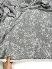 Трикотаж жаккардовый, футер 3-х ниточный, Светло-серый