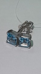 Топаз (пусеты из серебра)