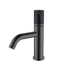 Boheme 121-SGM-MR-B Смеситель STICK для умыв.низ.SHINE GUN METAL MRAMOR BLACK_Комплект фото