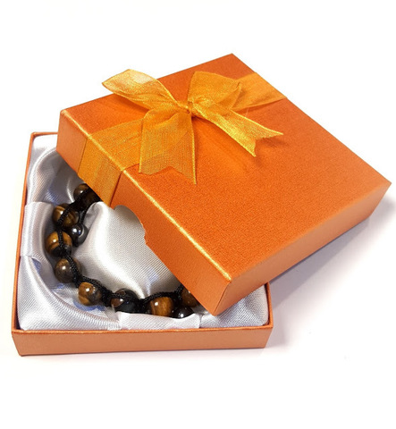 Подарочная коробка для браслета оранжевая