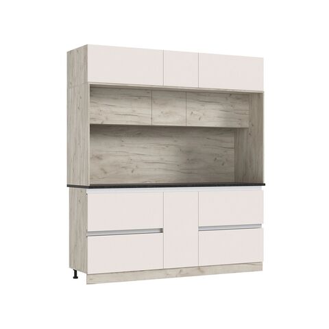 ЛДСП Кухня Карина Центральная секция 2000 (Кашемир/Дуб Крафт серый, Дуб Крафт серый)(кастилло)