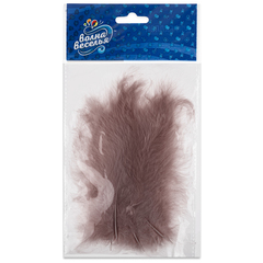 Перья Ретро Какао, 12*15 см, 30 шт.