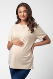 Футболка для беременных 18116 бежевый