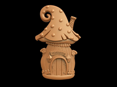 Силиконовый молд № 427 домик Гриб 2 D № 2 ( серия домики для гномов и фей)