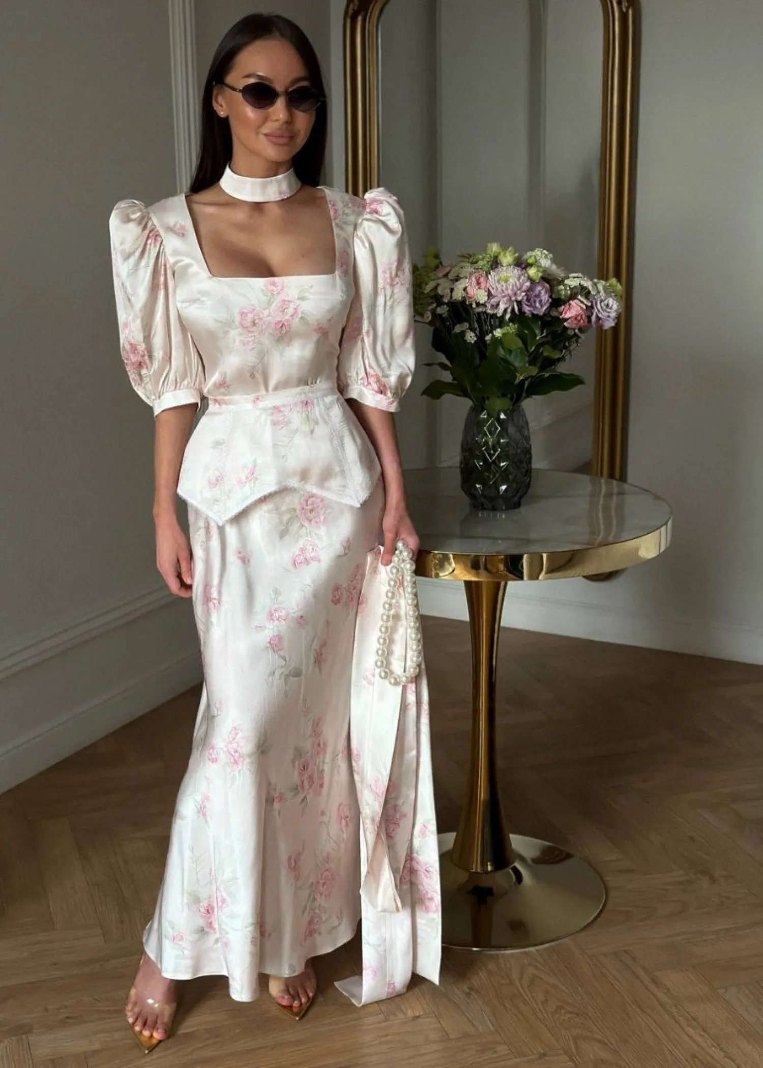 Платье Фото из Парижа, Молочный