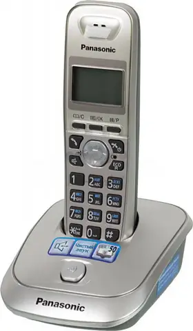 Радио-телефон Dect Panasonic KX-TG2511RUN платиновый/черный АОН