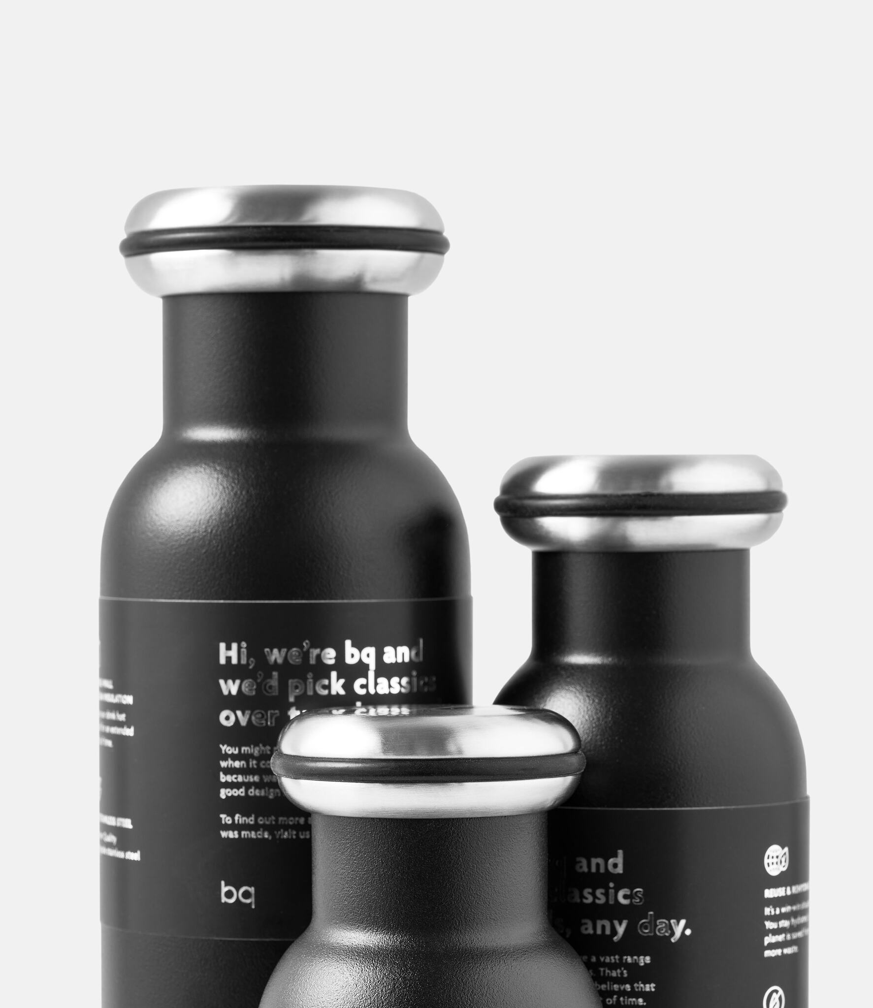 BQ Bottle Black — стальная термобутылка 450 мл