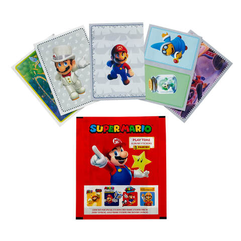 Наклейки Panini Super Mario/ Супер Марио (пакетик, 5 наклеек)