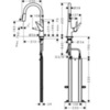 Смеситель для кухни с выдвижным изливом и лейкой Hansgrohe M51 73851000