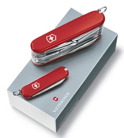 Набор ножей Victorinox Duo (1.8802) компл.:2шт красный подар.коробка