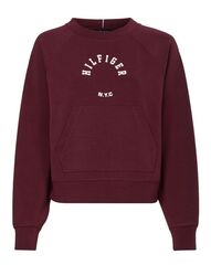 Женская теннисная куртка Tommy Hilfiger RLX Sueded Modal C NK Sweatshirt - sueded rouge