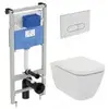 Ideal Standart IP001401 IP001401 НАБОР 3 В 1 i.Life B - Комплект Унитаз + Пневматическая инсталляция(с кномпокой в одной коробке) T461401+T468301+R0309AA