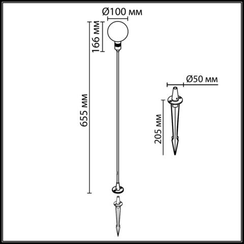 Ландшафтный светодиодный светильник Odeon Light DANDE 7121/2GL