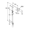 Душевая система внешнего монтажа 129 см без смесителя с верхней лейкой 20х20 см Kludi Logo 6809305-00