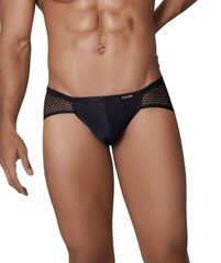 Черные трусы-джоки с ажурными вставками Urge Jockstrap - 