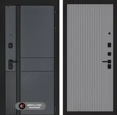 Входная металлическая дверь Лабиринт Evolab (Эволаб) Velluto Oscuro 29 Хомс Cерый софт рельеф