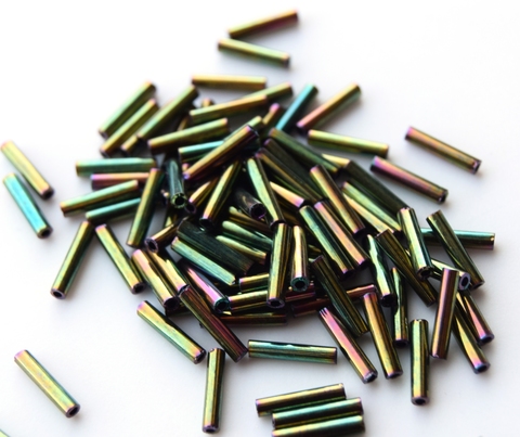 Стеклярус Тохо 9 мм 0508 оливковый меланж