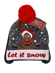 Шапка новогодняя со светодиодными лампочками.