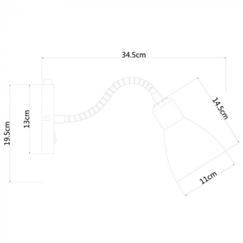 Настенный светильник Arte Lamp DORM A1408AP-1BK