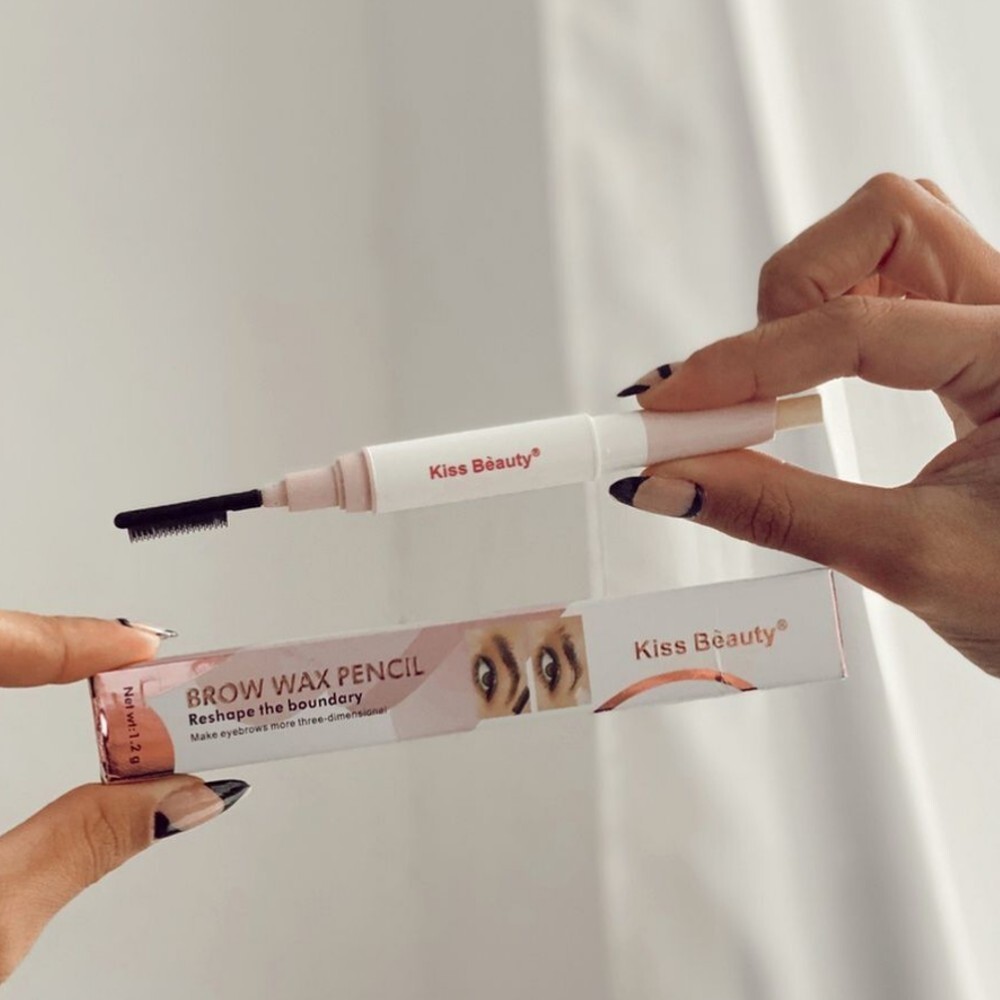 Восковый карандаш для укладки бровей с щеточкой Kiss Beauty Brow Wax Pencil  - купить по выгодной цене | Beauty Patches - патчи, маски, сыворотки