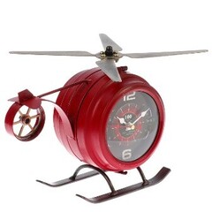 Часы настольные,серия транспорт  Красный вертолет  22х10,5х15см 3620865