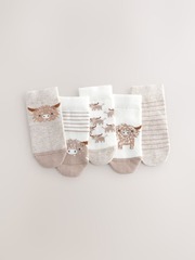 Носки для малышей Next E45-707, 5 шт., Белый, Бежевый