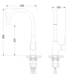 Смеситель для кухни с поворотным изливом LEMARK AURA LM0605C