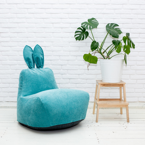 Кролик M микровельвет (грязно-бирюзовый)