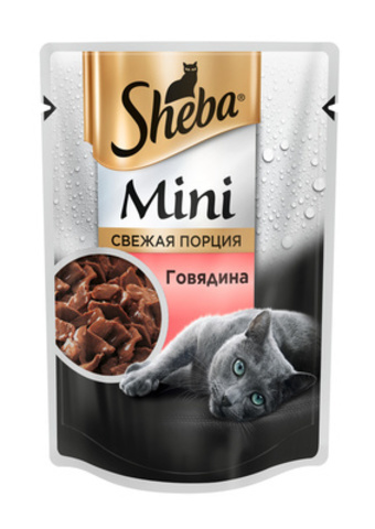 Sheba пауч для кошек мини порция с говядиной 50г